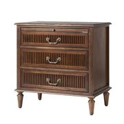Ove 3-Drawer Nightstand - Walnut