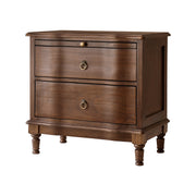 Becky 2-Drawer Nightstand - Walnut