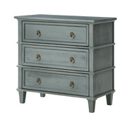 Lev 3-Drawer Nightstand - Blue