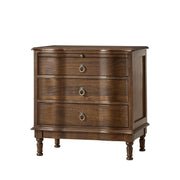Becky 3-Drawer Nightstand - Walnut
