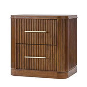 Gloria 2-Drawer Nightstand - Walnut