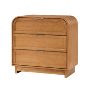 Yanick 3-Drawer Nightstand - Oak