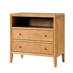Andrea 2-Drawer Nightstand - Oak