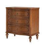 Alois 3-Drawer Nightstand - Walnut