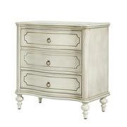 Alois 3-Drawer Nightstand - White