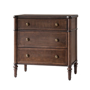 Derk 3-Drawer Nightstand - Walnut