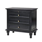 Dominic 3 - Drawer Nightstand - Black