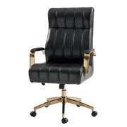 Conan Leather Ergonomic Executive Office Chair - Black