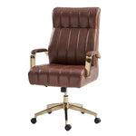 Conan Leather Ergonomic Executive Office Chair - Brown