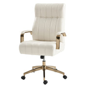 Conan Leather Ergonomic Executive Office Chair - Ivory