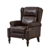 Arnold Genuine Leather Manual Recliner - Espresso