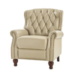 Abraham Genuine Leather Recliner - Beige