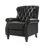Abraham Genuine Leather Recliner - Black