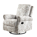 Kaspar Manual Swivel Glider Recliner - Beige