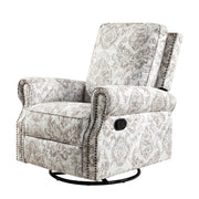 Kaspar Manual Swivel Glider Recliner - Beige