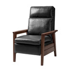 Gladys Genuine Leather Recliner - Black