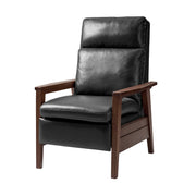 Gladys Genuine Leather Recliner - Black