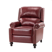 Franco Genuine Leather Recliner - Burgundy