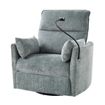 Archibald Power Rocking Swivel Nursery Recliner - Grey