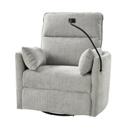 Archibald Power Rocking Swivel Nursery Recliner - Light Grey
