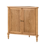 Derk  32'' H  2-Door Corner Cabinet - Oak