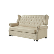 Ruedi Vegan Leather Sleeper Sofa - Beige