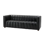 Ulysses Genuine Leather Sofa - Black