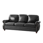 Gerardo Genuine Leather Sofa - Black