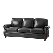Gerardo Genuine Leather Sofa - Black