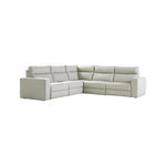 Kenny Electronic Modular Leather Sofa - Beige / 123