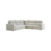 Kenny Electronic Modular Leather Sofa - Beige / 123