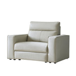 Kenny Electronic Modular Leather Sofa - Beige / 54.5