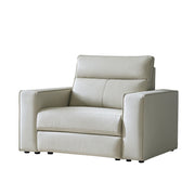 Kenny Electronic Modular Leather Sofa - Beige / 54.5