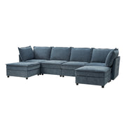 Rebeca Sectional Sofa - Blue / Z6SFXW0424-BLU-03