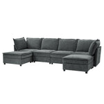 Rebeca Sectional Sofa - Grey / Z6SFXW0424-GRY-03