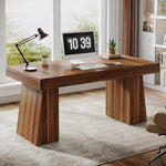 Sophie Executive Mid-Century Modern Home Office Desk with Sturdy Base