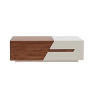 Eden Extendable Wood Coffee Table with 2 Drawers, 4 Hidden Storges - No-Assembly Required