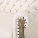 Tiffani Retro-Style 79-Inch Wide Beige Sofa 