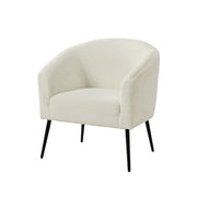 George Modern Boucle Armchair - Ivory