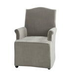 Kanrad Slipcover Dining Chair with Casters - Grey