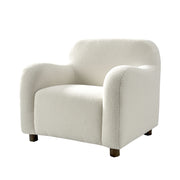 Bernie Boucle Upholstered Armchair - Ivory