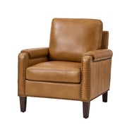 Raimund Genuine Leather Armchair - Camel