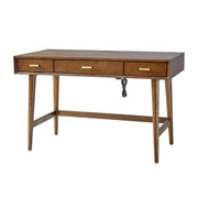 Erich Modern Computer Desk with USB - Walnut