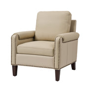 Raimund Genuine Leather Armchair - Beige