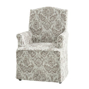 Kanrad Slipcover Dining Chair with Casters - Beige