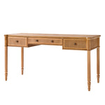 Derk 60''W Desk With 3 Drawers - Teak