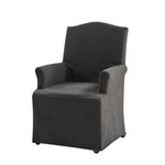 Kanrad Slipcover Dining Chair with Casters - CHA