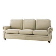 Gerardo Genuine Leather Sofa - Tan