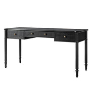 Derk 60''W Desk With 3 Drawers - Black