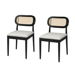 Konstantin Ratten Dining Chair Set of 2 - Black